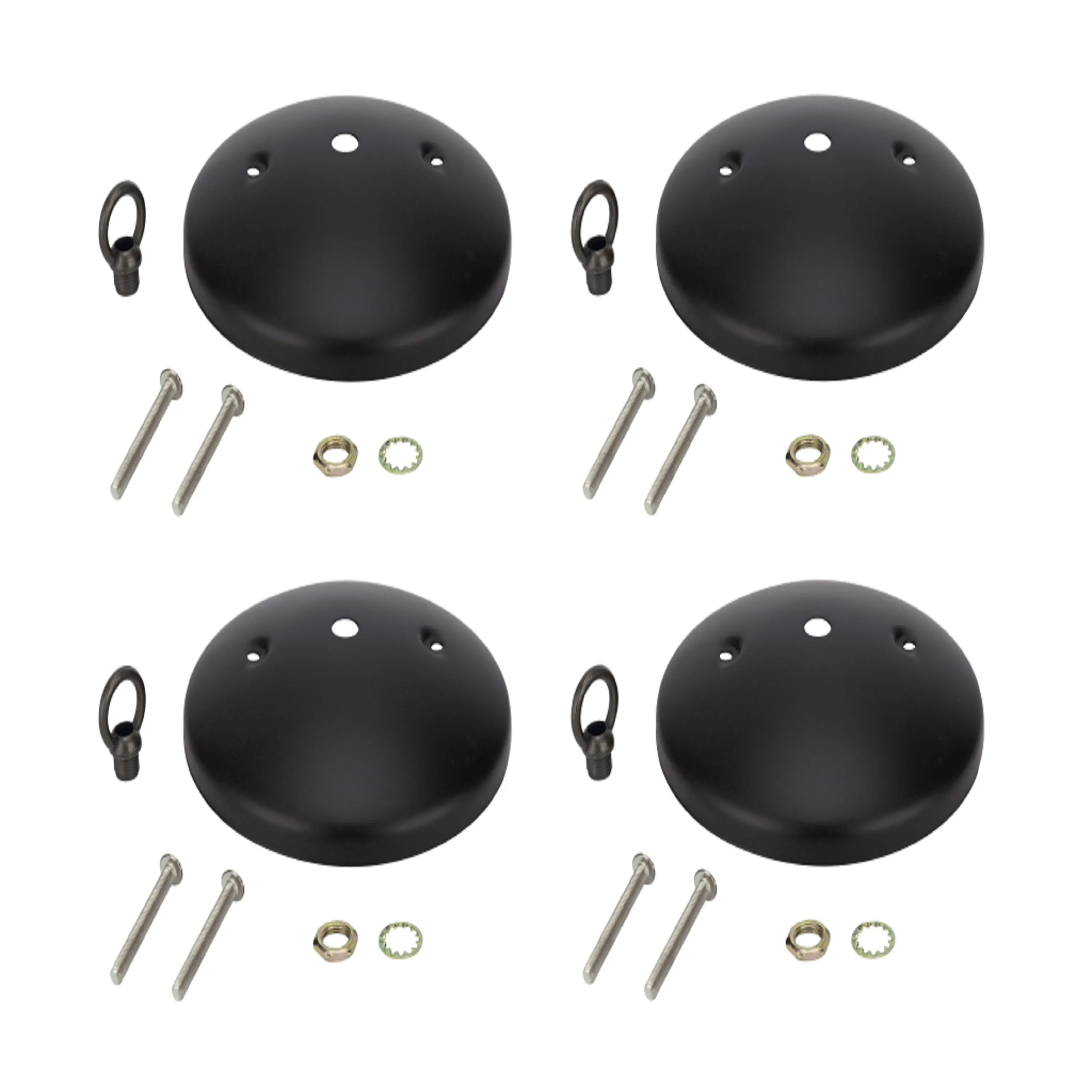 # 21522-X Modern Light Fixture Canopy Kit, 5" Diameter with Collar Loop, 7/16" Center Hole, Oil Rubbed Bronze