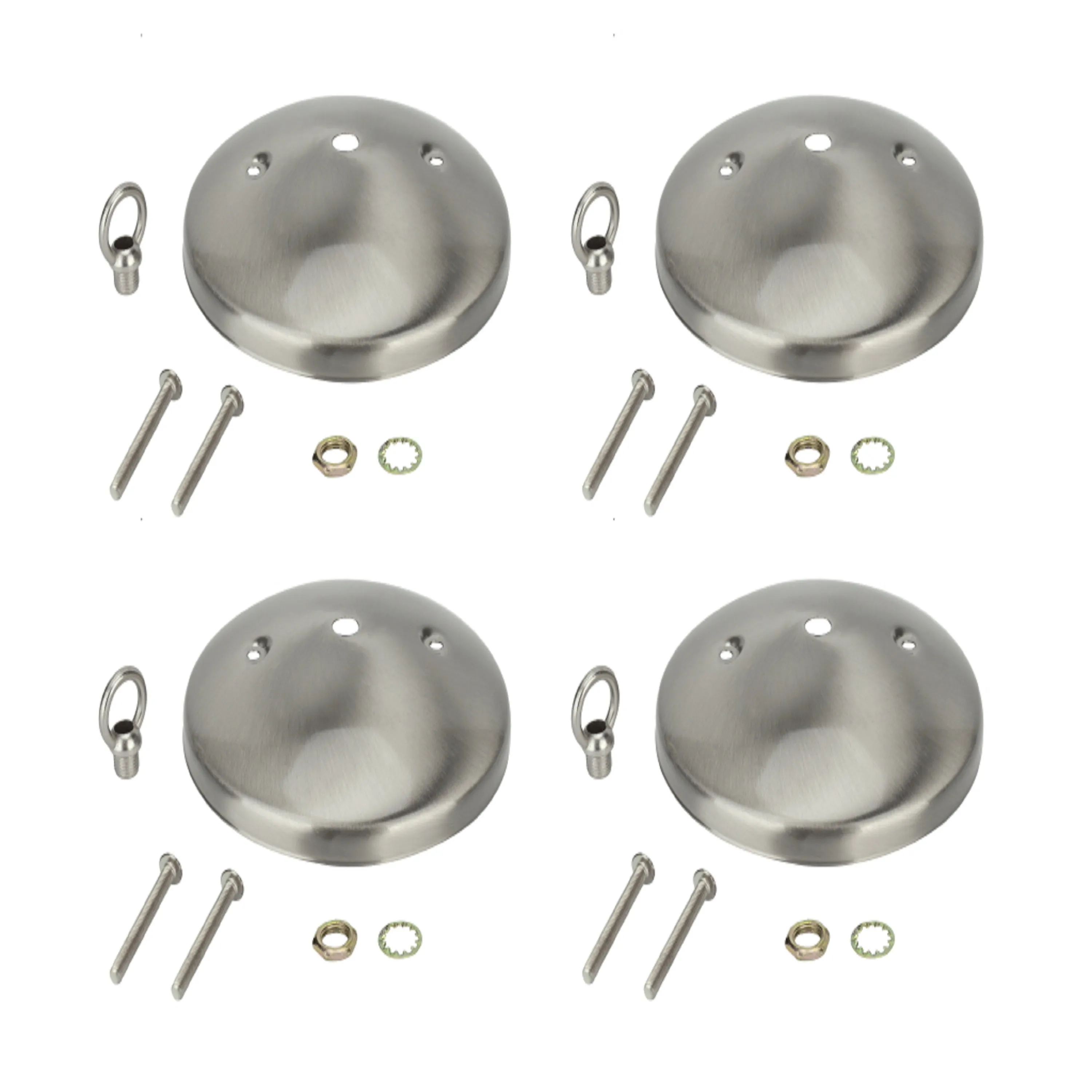 # 21523-X Modern Light Fixture Canopy Kit, 5" Diameter with Collar Loop, 7/16" Center Hole, Brushed Nickel