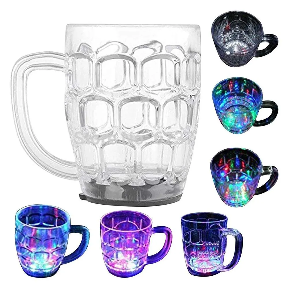 0619 Led Glass Cup (Rainbow Color)