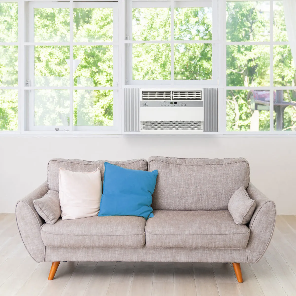 12,000 BTU Flat Panel High-Efficiency Air Conditioner with Wireless Smart Controls