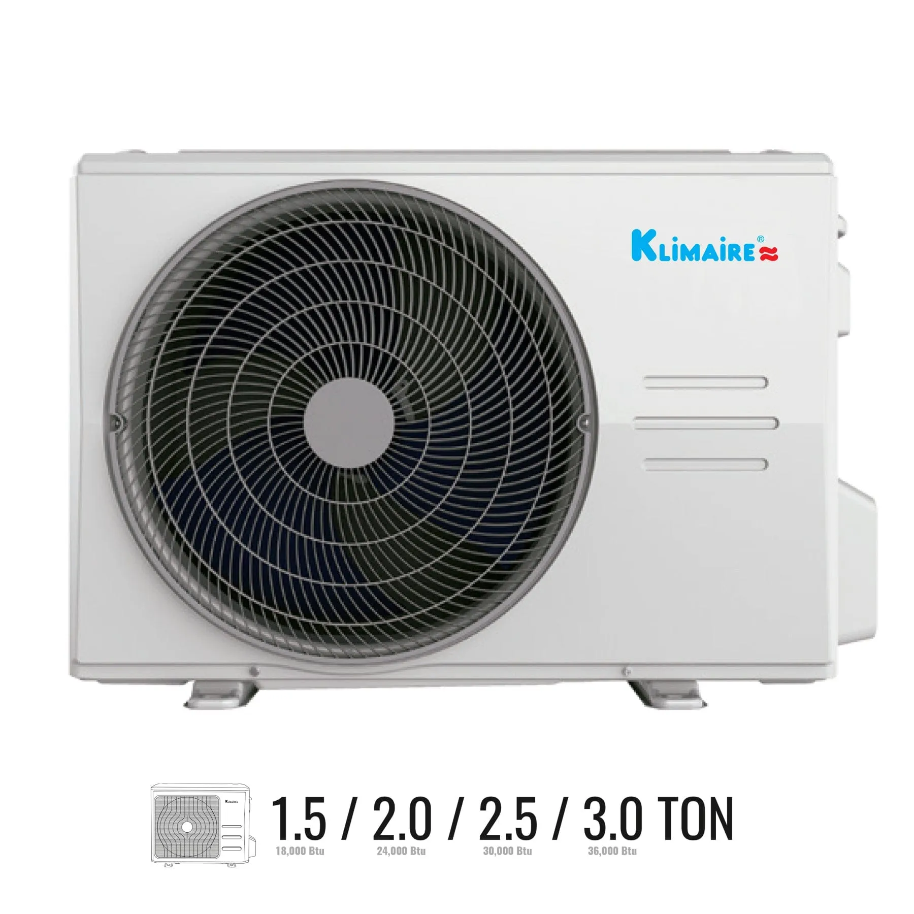 2 Ton Klimaire 17.4 SEER2 Central Ducted Split Hyper Heat Pump AC System