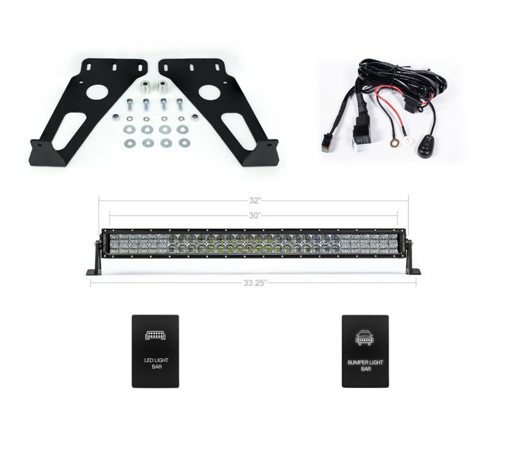 2014-Present TOYOTA 4RUNNER 32" HIDDEN GRILLE LED LIGHT BAR Combo Kit