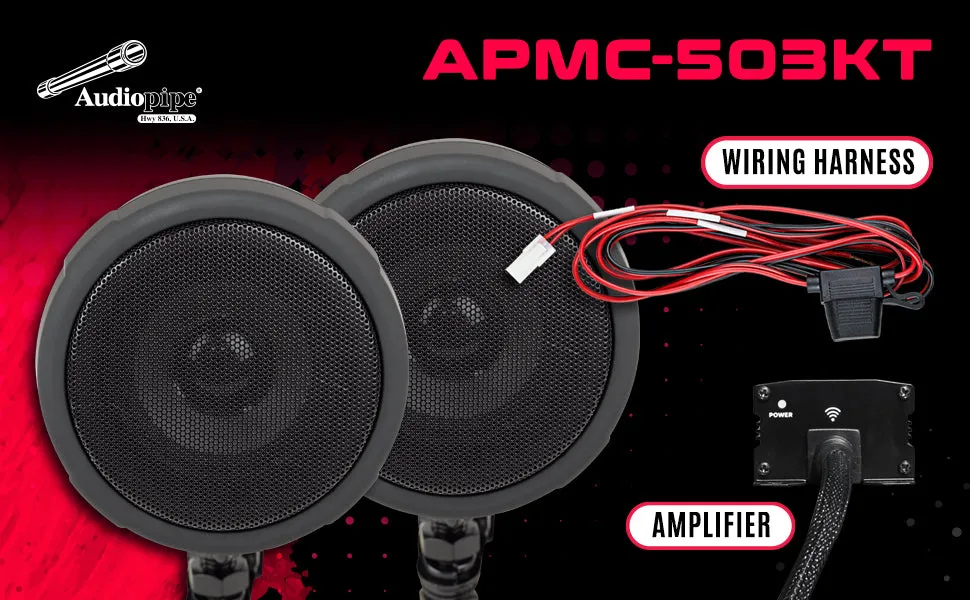 3” Motorcycle Amplified Speaker System (APMC-503KT)