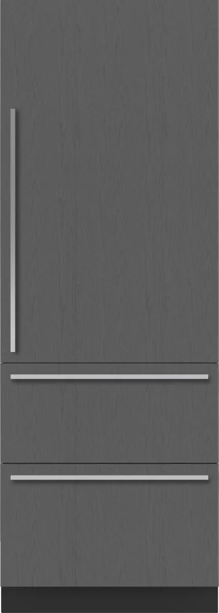 30" Designer Over-and-Under Refrigerator - Panel Ready