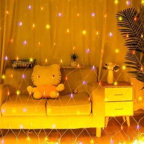 320LED Fairy Lights Net Mesh Curtain Wedding Party XMAS Tree Decor Multi Colour