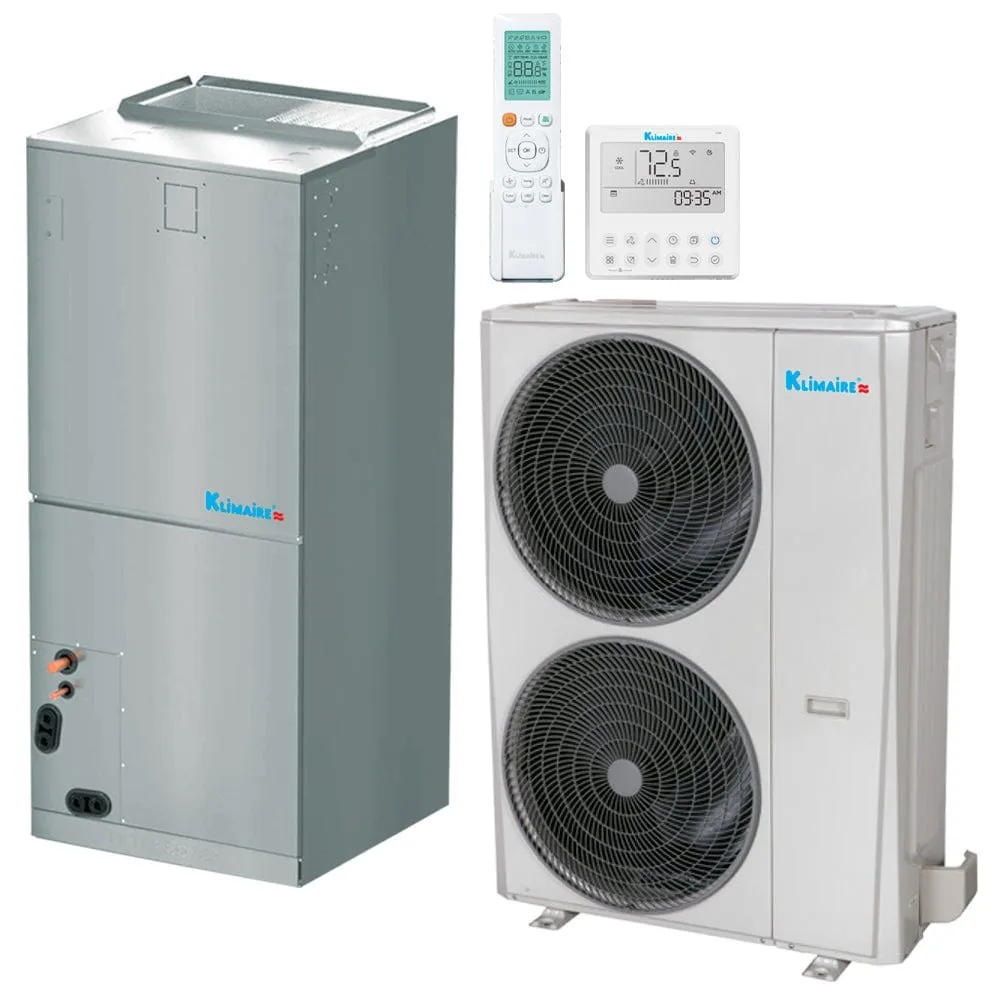 4 Ton Klimaire 16 SEER2 Central Ducted Split Hyper Heat Pump AC System