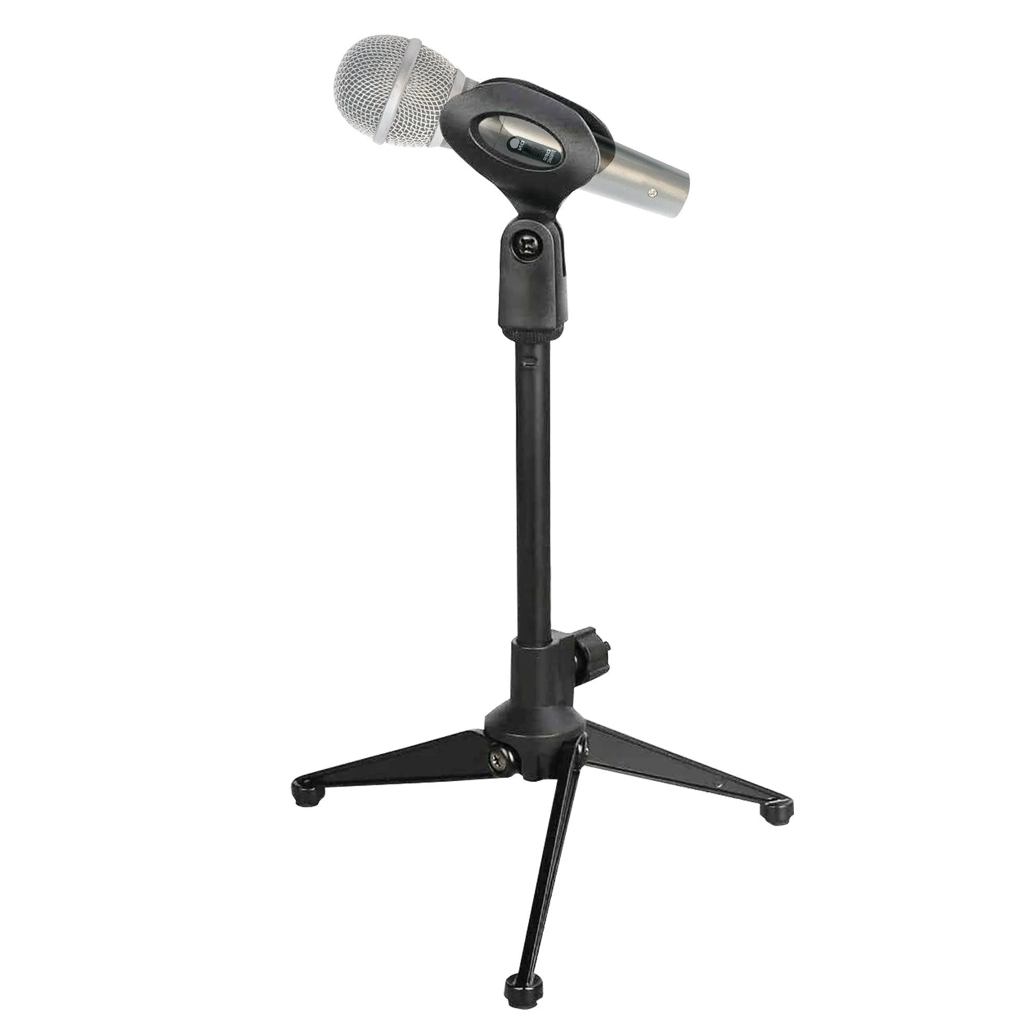 5 Core Universal Small Desktop Microphone Stand MS MINI TRI BLK 2PCS