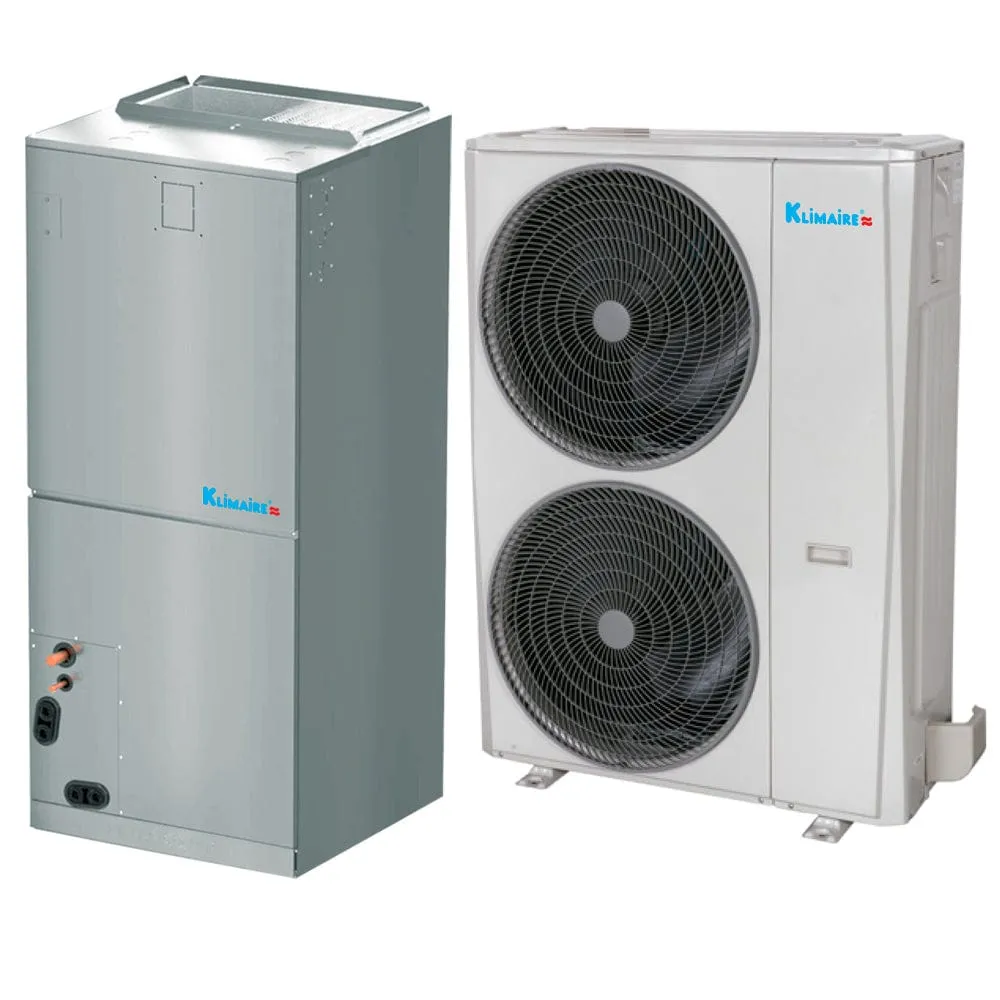 5 Ton Klimaire 16 SEER2 Central Ducted Split Hyper Heat Pump AC System