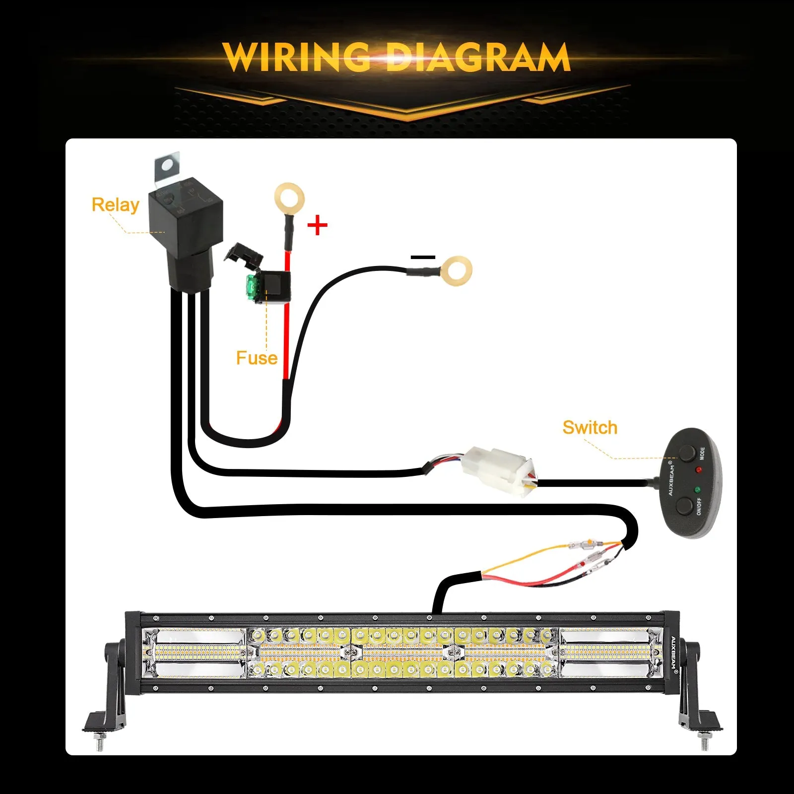 6 Modes Series 22 Inch/30 Inch/42 Inch/50 Inch White&Amber LED Light Bars