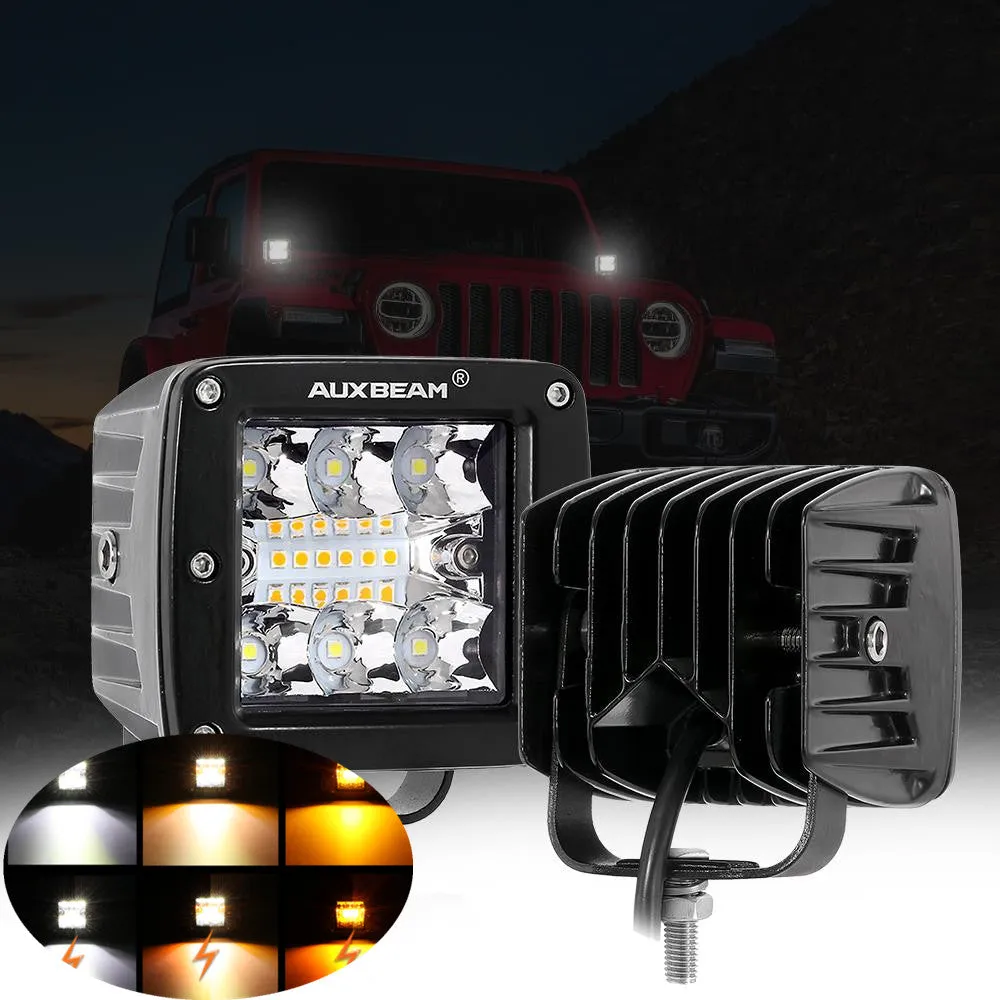 6 Modes Series 3 Inch/4Inch/7Inch/12Inch/20Inch White&Amber LED Light Bar