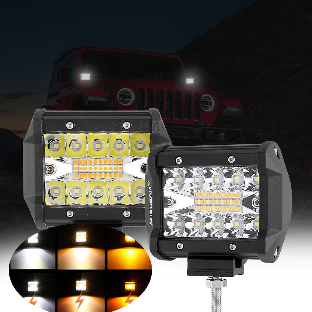 6 Modes Series 3 Inch/4Inch/7Inch/12Inch/20Inch White&Amber LED Light Bar