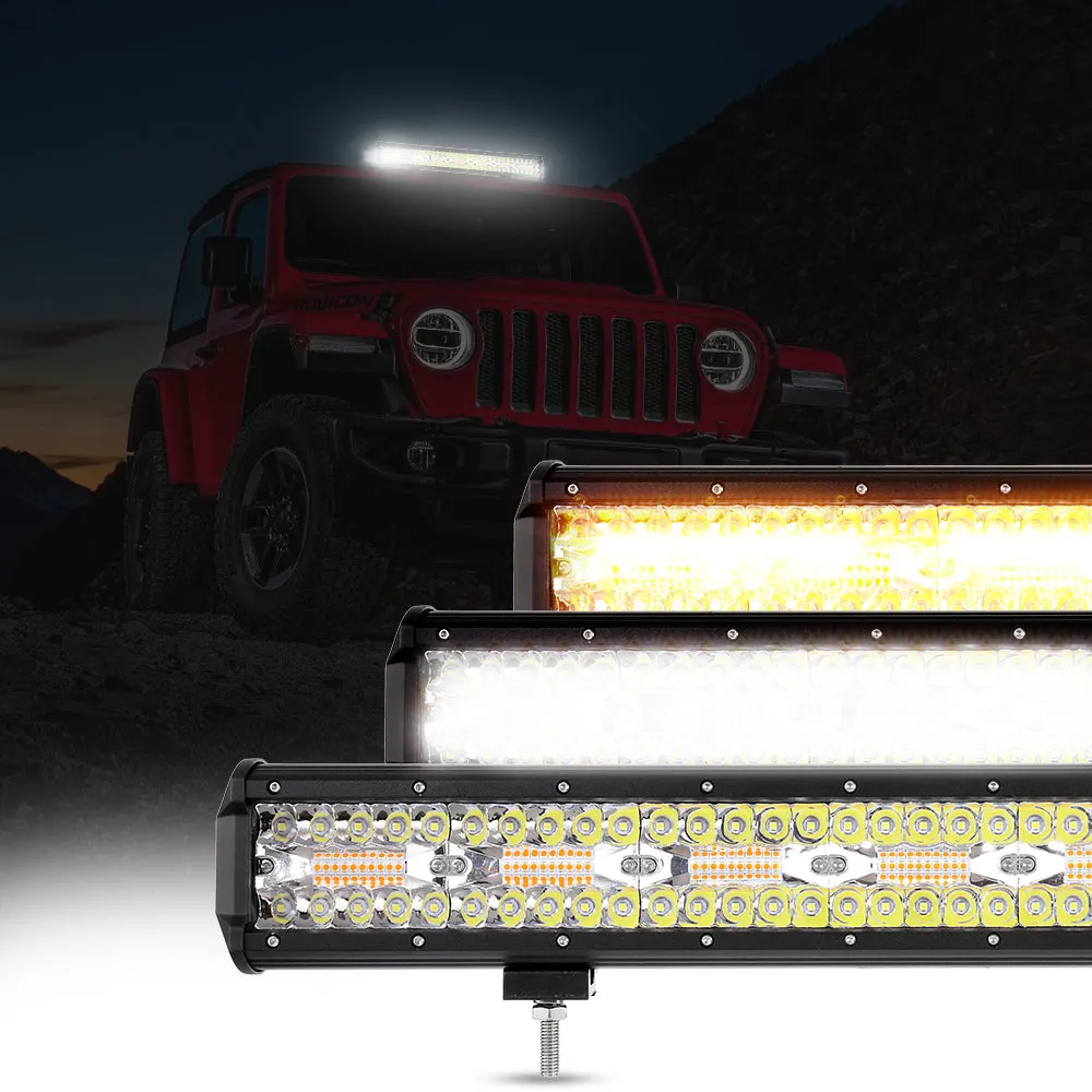 6 Modes Series 3 Inch/4Inch/7Inch/12Inch/20Inch White&Amber LED Light Bar