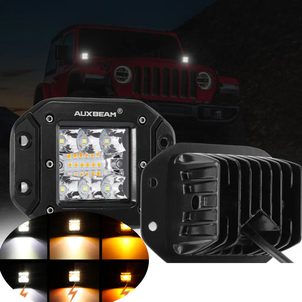 6 Modes Series 3 Inch/4Inch/7Inch/12Inch/20Inch White&Amber LED Light Bar