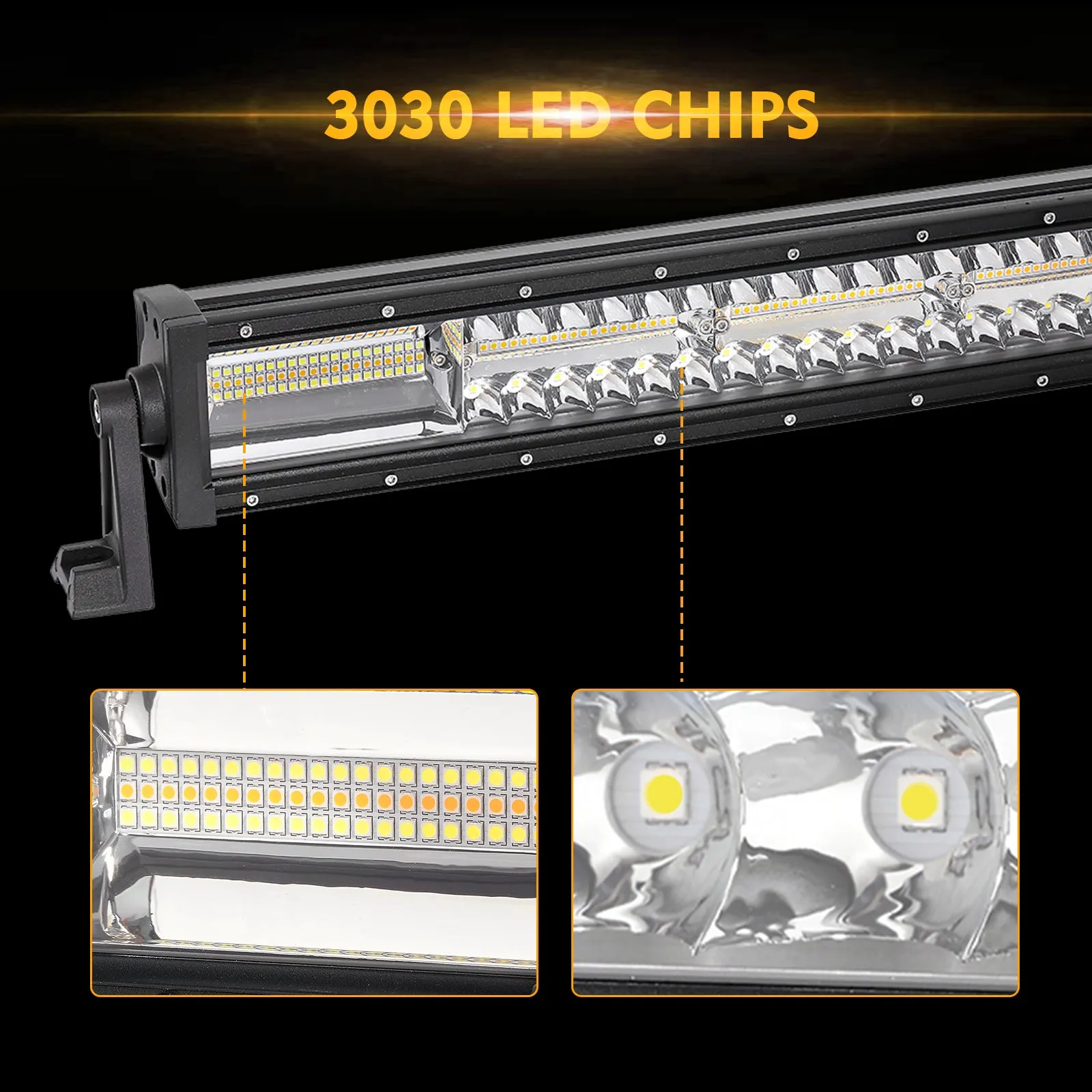 6 Modes Series Amber and White LED Light Bars