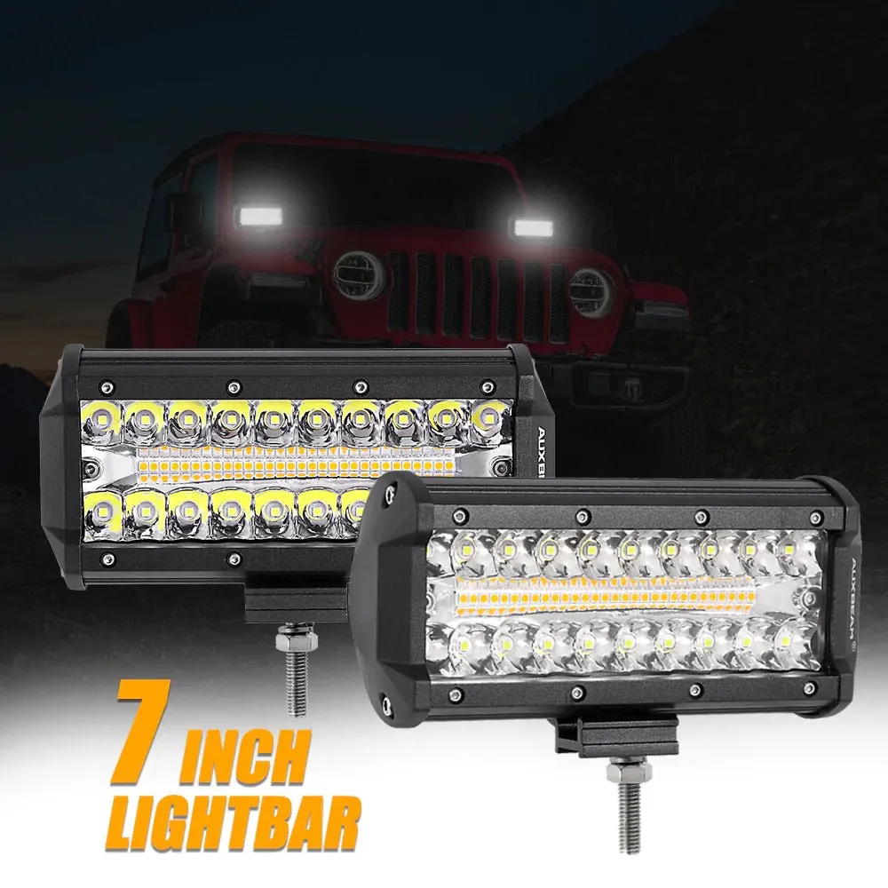 6 MODES SERIES White/Amber LED LIGHT BARS (3"-20")