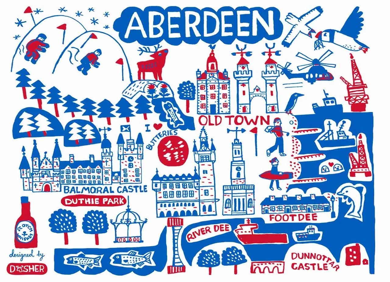 Aberdeen by Dasher Postcard