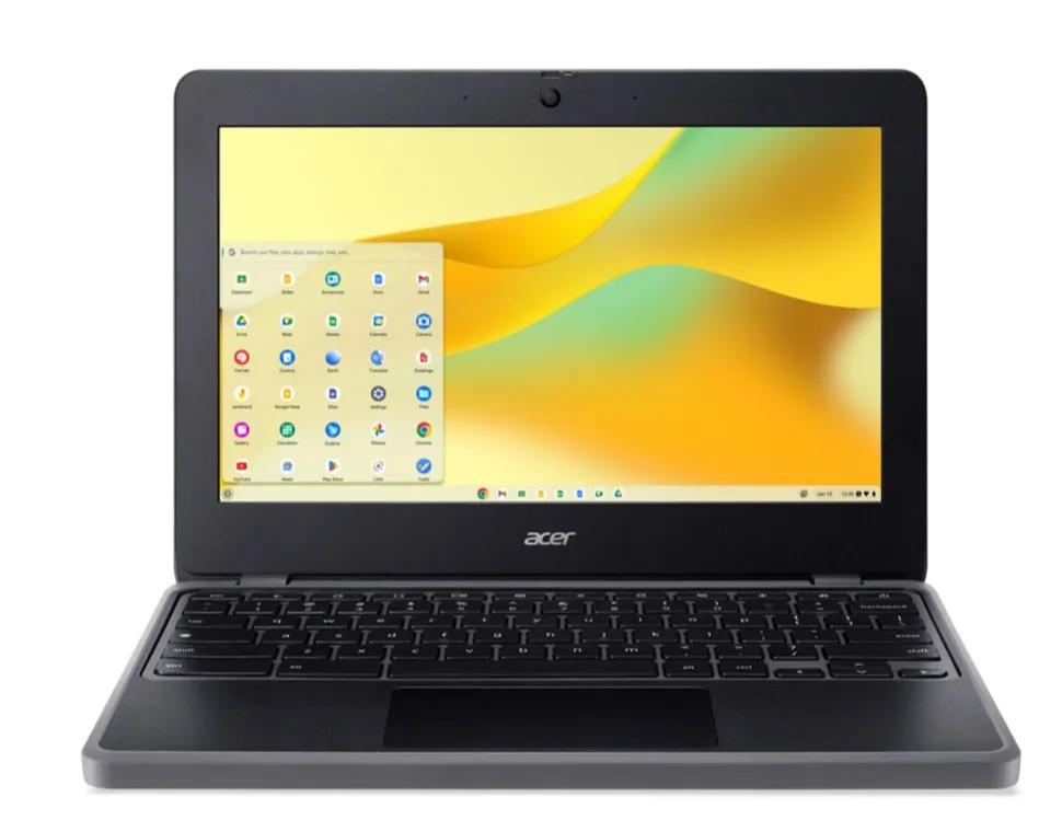 Acer Chromebook, Intel Celeron N100, 4 GB RAM, 64 GB Flash, 11.6" Inch HD Display, ChromeOS, Black