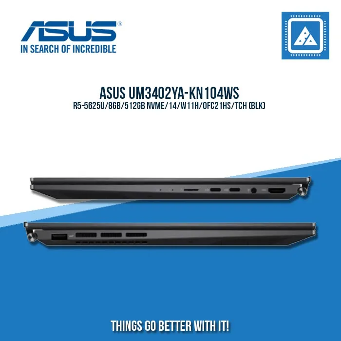 ASUS UM3402YA-KN104WS R5-5625U/8GB/512GB NVME | BEST FOR STUDENTS AND FREELANCERS