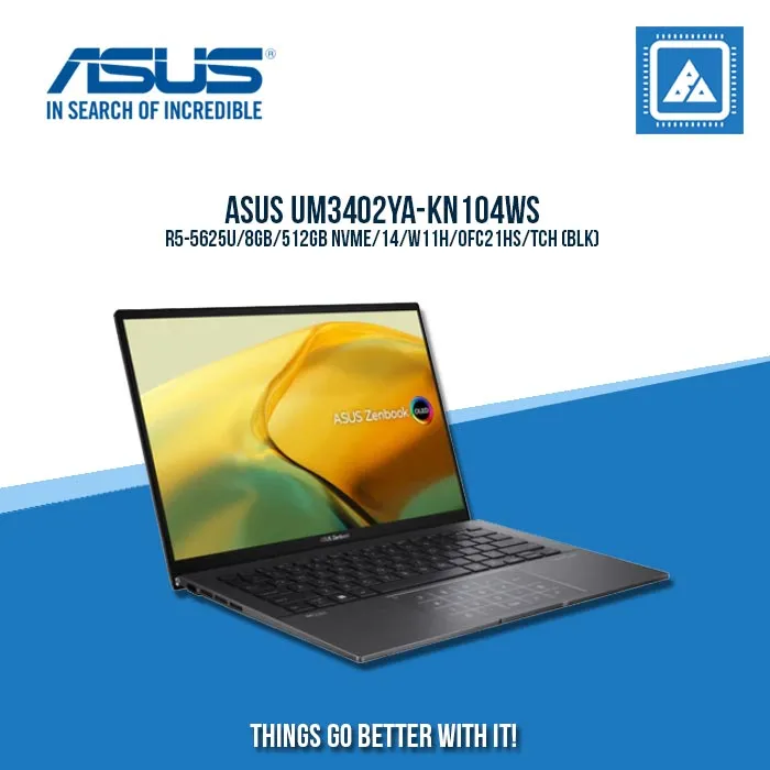 ASUS UM3402YA-KN104WS R5-5625U/8GB/512GB NVME | BEST FOR STUDENTS AND FREELANCERS