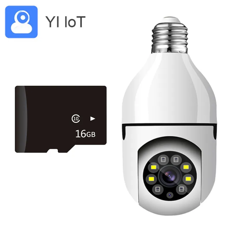 Aubess Surveillance E27 Lamp Wifi Camera Ptz Infrarood Nachtzicht Twee Manier Auto Tracking Voor Home Security Video