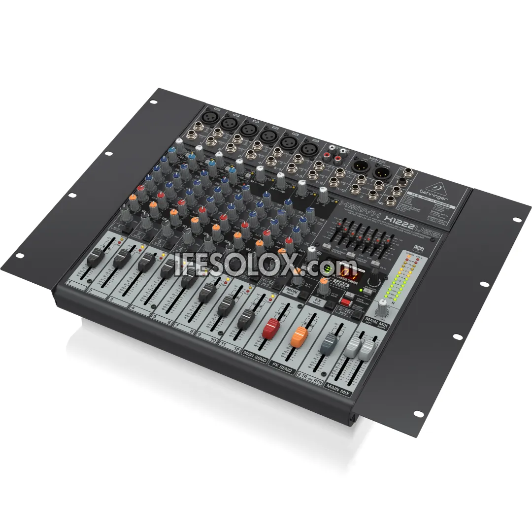 Brand New Behringer XENYX X1222USB 16-Input Mixer with XENYX Mic Preamps, Multi-FX Processors, and USB Audio Interface - Enhanced Performance