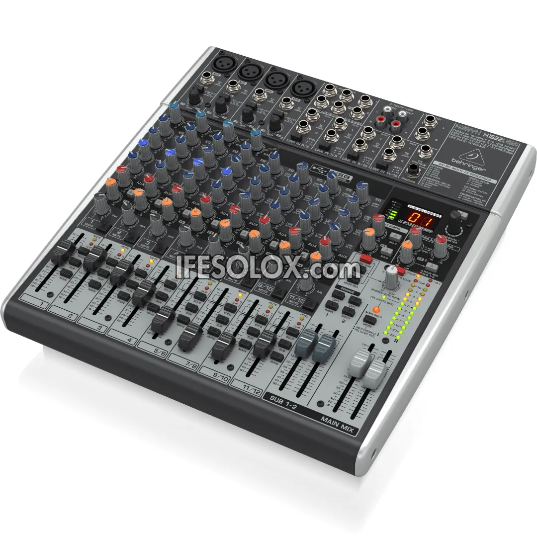 Behringer XENYX X1622USB 16-Input Mixer with XENYX Mic Preamps, Multi-FX Processors and USB Audio Interface - Brand New