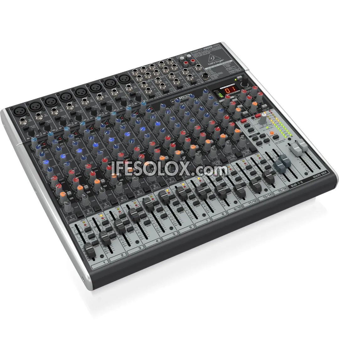 Behringer XENYX X2222USB 22-Input Mixer with XENYX Mic Preamps, Multi-FX Processors and USB Audio Interface - Brand New