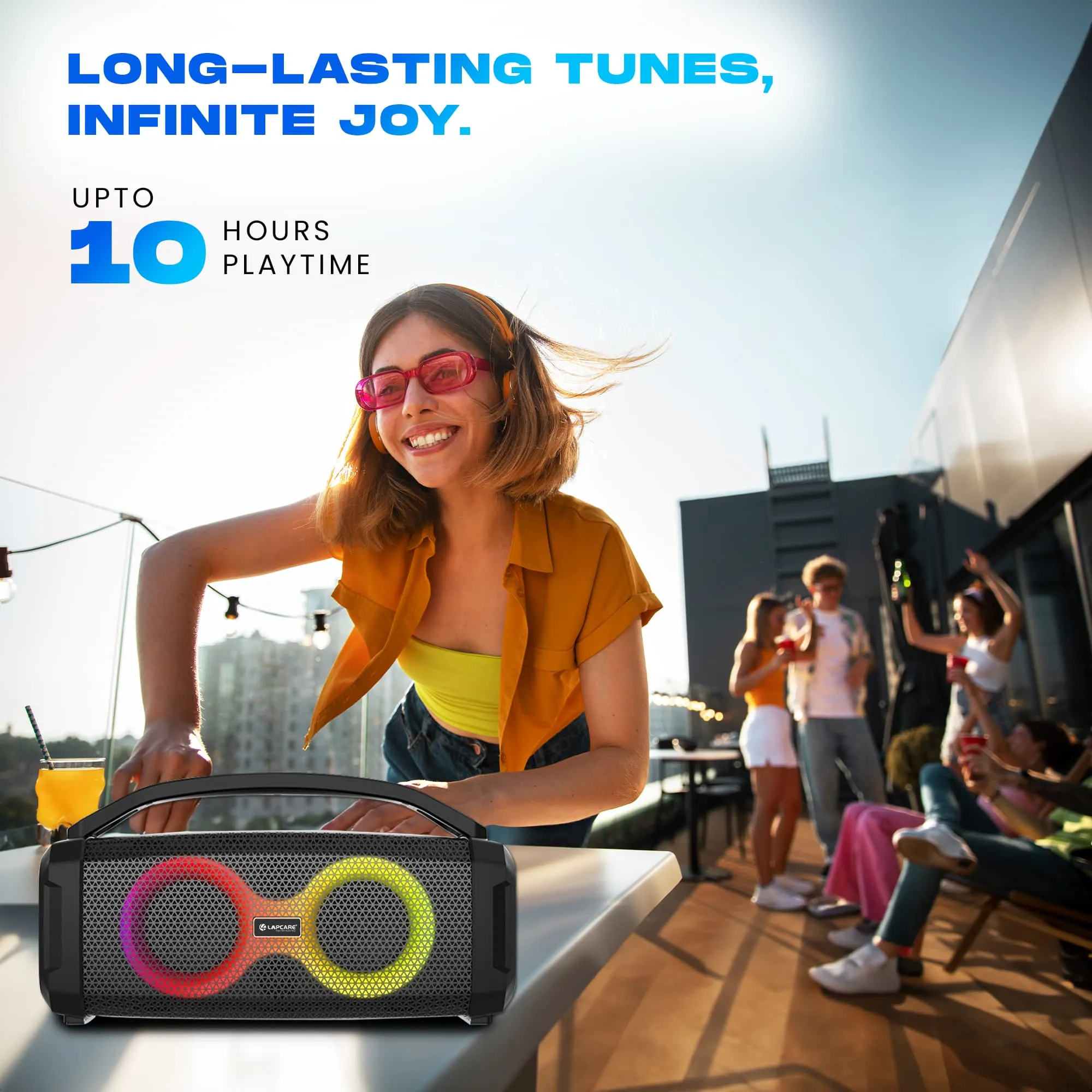 Boomra 60W Bluetooth Party Speaker With RGB Light & Wireless MIc (LBS-306)