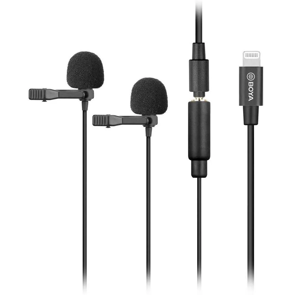 BOYA BY-M2D Digital Dual Lavalier Microphone for Apple Smartphones