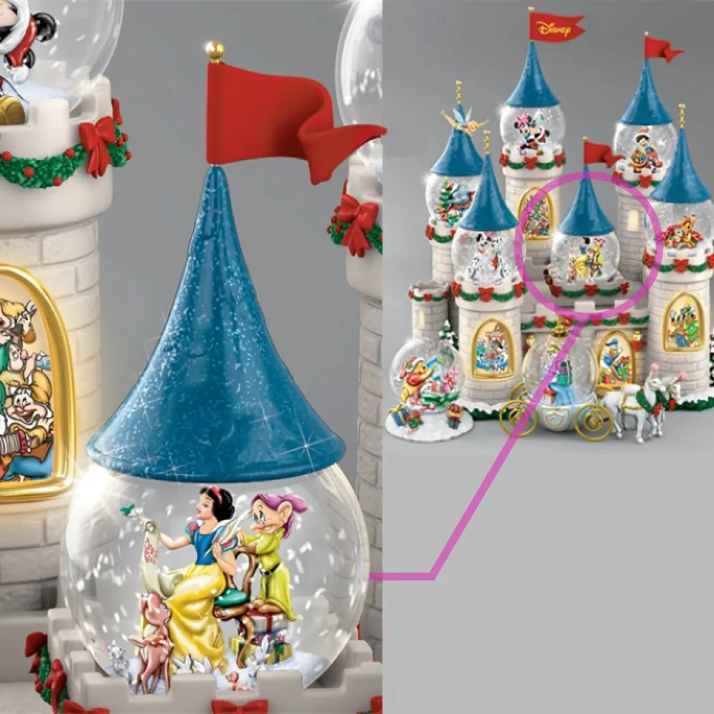 Bradford Exchange Disney Water Globe & Castle - Hi Ho... Check Off The List #9