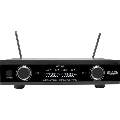 CAD GXLD2BBAH Dual-Channel Digital Wireless Microphone System with Headsets and Guitar Cables (AH: 903 to 915 MHz)