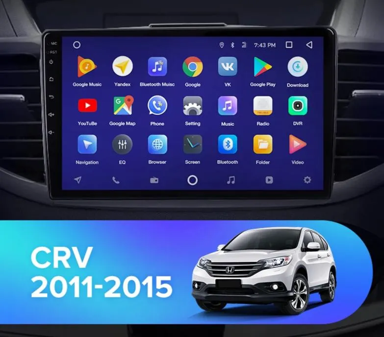 Car Dealz 10.2" Android 10.0 Honda CRV CR-V 4 RM RE 2011-2015 In Dash Plus OEM Fascia