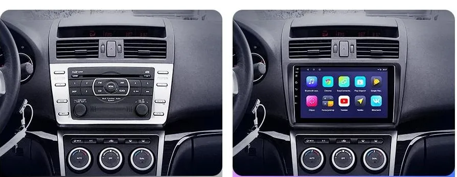 Car Dealz 9" Android 10.0 For Mazda 6 II Ultra 2007-2012 In Dash Plus OEM Fascia