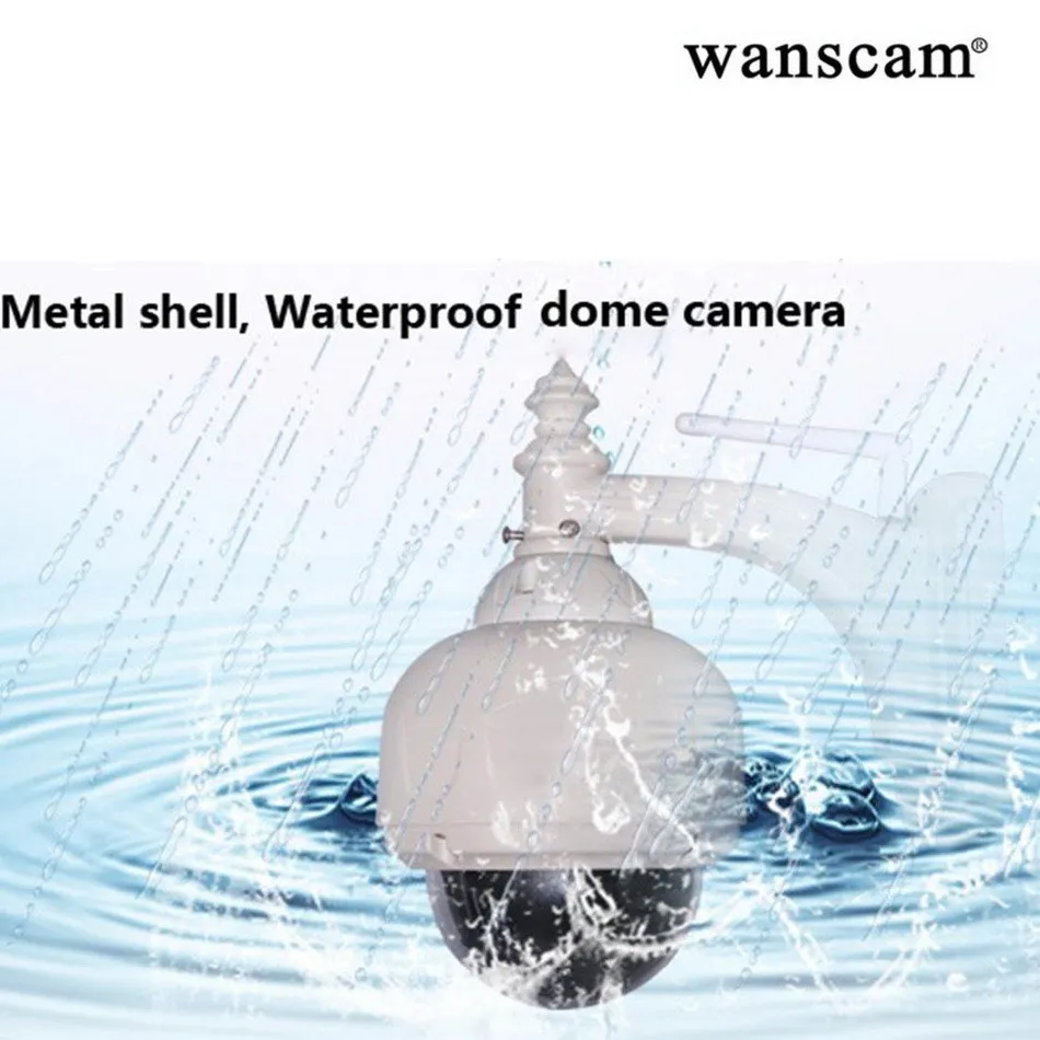 CCTV Wanscam Megapixe Waterproof Security Camera Pan/Tilt Dome