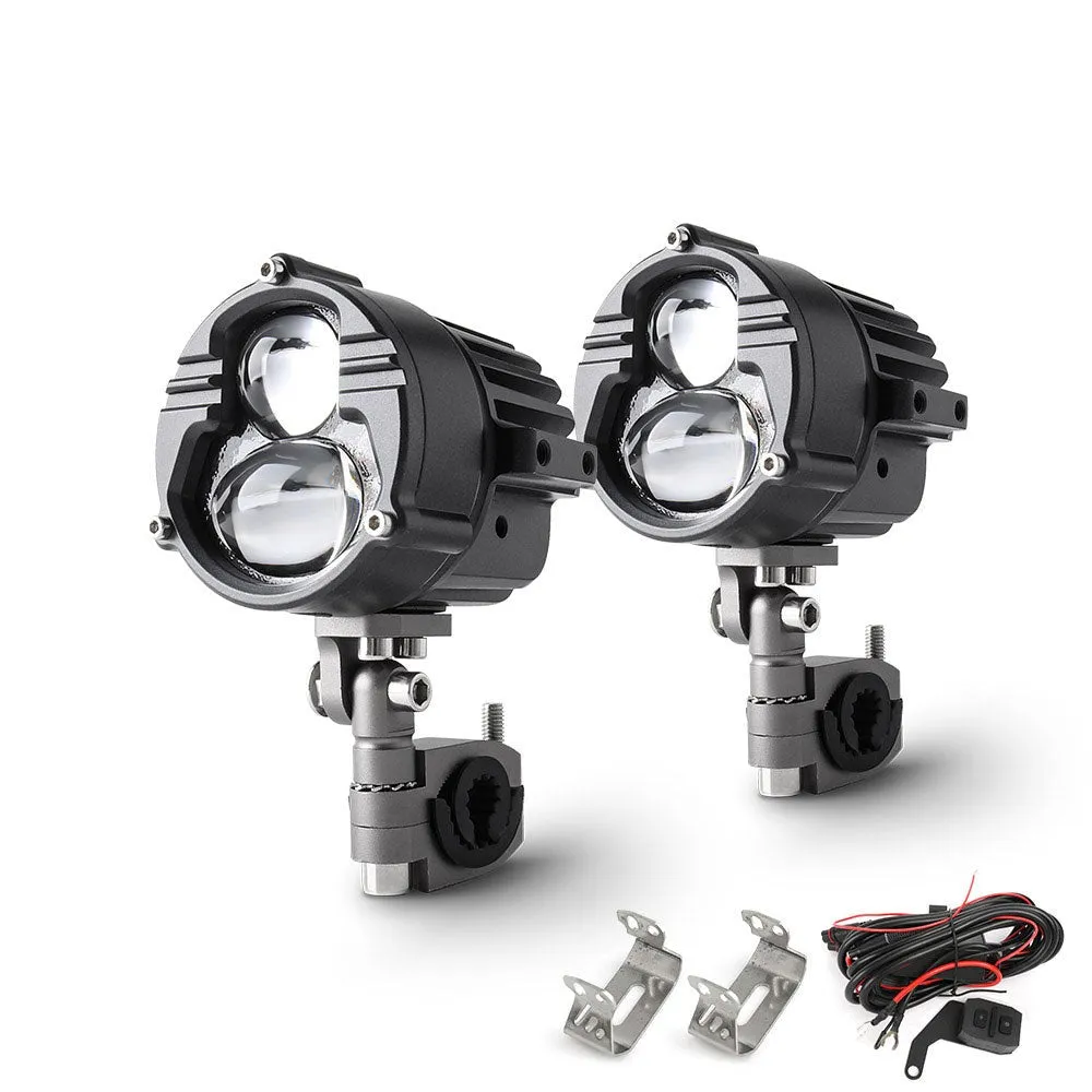 COLIGHT 3 Inch DB-P Series Dual Beam White&White Motorcycle Lights(Set/2pcs)