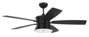 Craftmade DMK52FB5 52" Dominick Ceiling Fan Flat Black Wifi Enabled