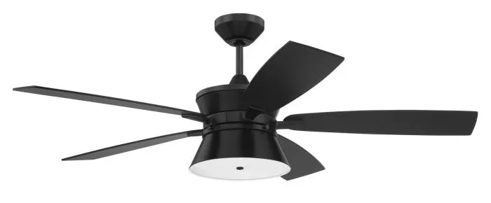 Craftmade DMK52FB5 52" Dominick Ceiling Fan Flat Black Wifi Enabled