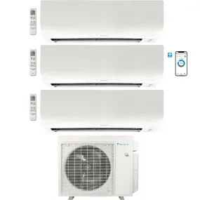 Daikin 3-Zone Wall Mounted Ductless Mini-Split 24,000 BTU Heat Pump Air Conditioner 9K   9K   18K- 21 SEER2 R32 Wi-Fi Enabled