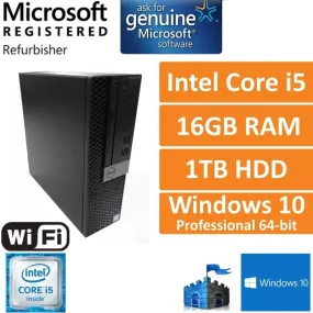 Dell OptiPlex 5050 (SFF) - Premium Business Desktop - Intel Core i5-6500 Quad Core @ 3.2 GHz (6th Gen), 32GB RAM, 1TB SSD, USB 3.0, Triple Screen Support: HDMI, DisplayPort x2, VGA, (Wi-Fi, Keyboard & Mouse) Certified Refurbished, 1 Year Warranty