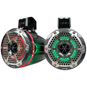 DS18 6.5" Marine Tower Speaker 450W Carbon Fiber Integrated RGB LED CF-X6TPNEO