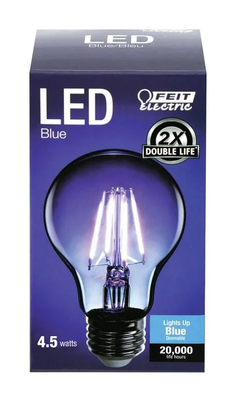 FEIT Electric  Filament  A19  E26 (Medium)  LED Bulb  Blue  30 Watt