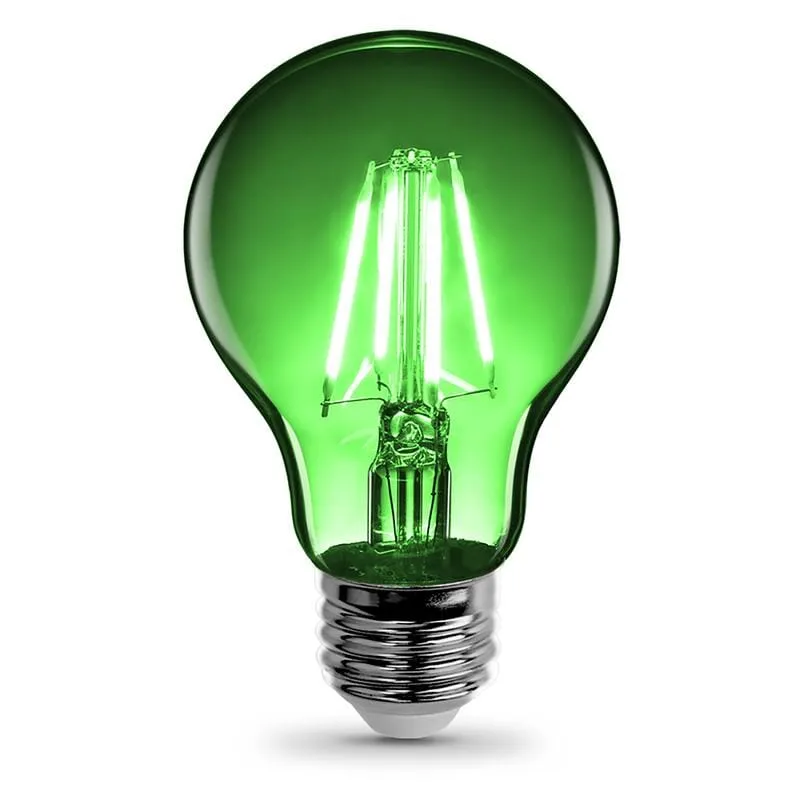 FEIT Electric  Filament  A19  E26 (Medium)  LED Bulb  Green  30 Watt