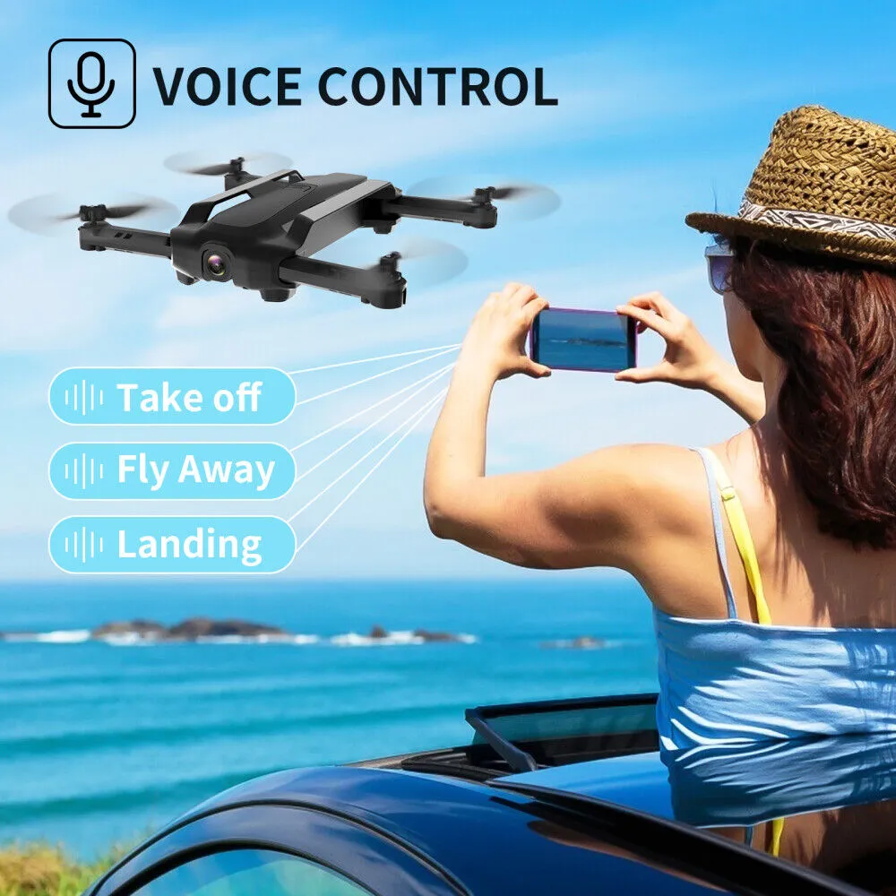 Foldable FPV Video Drone with 720P HD Camera & 2 Batteries