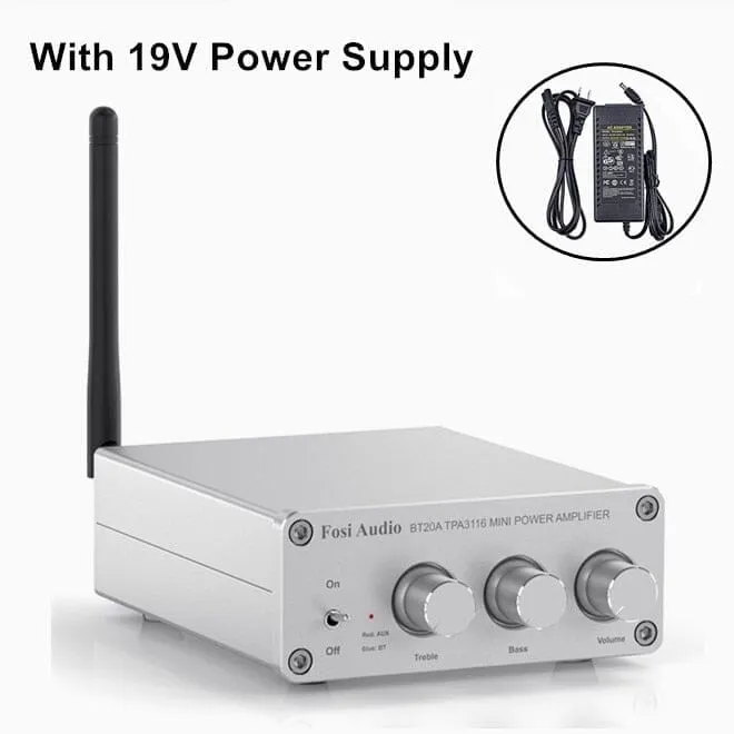 Fosi Audio BT20A Bluetooth 5.0 Max Power Mini HiFi Class D Amplifier