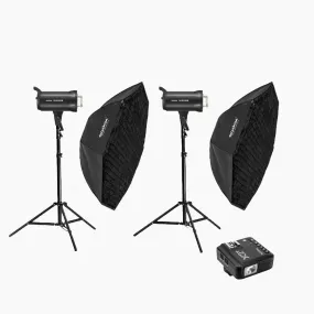 Godox Starter 600W (2X SK300II-V) Studio Flash Lighting Kit - Bundle