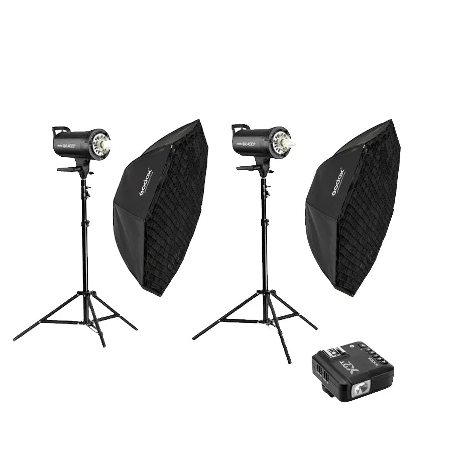 Godox Starter 800W (2X SK400II-V) Studio Flash Lighting Kit - Bundle