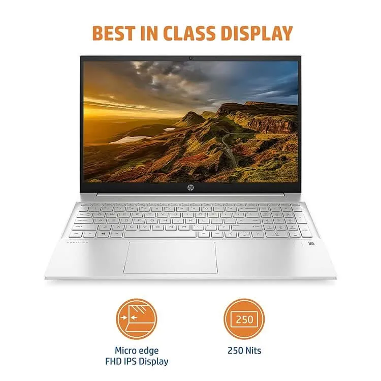 HP 15-EH2024AU [R5-5625U RYZEN/16GB DDR4/512GB SSD/NO DVD/WIN11 HOME MSO/15.6 INCH/INTEGRATED GRAPHICS/1 YEAR/SILVER]