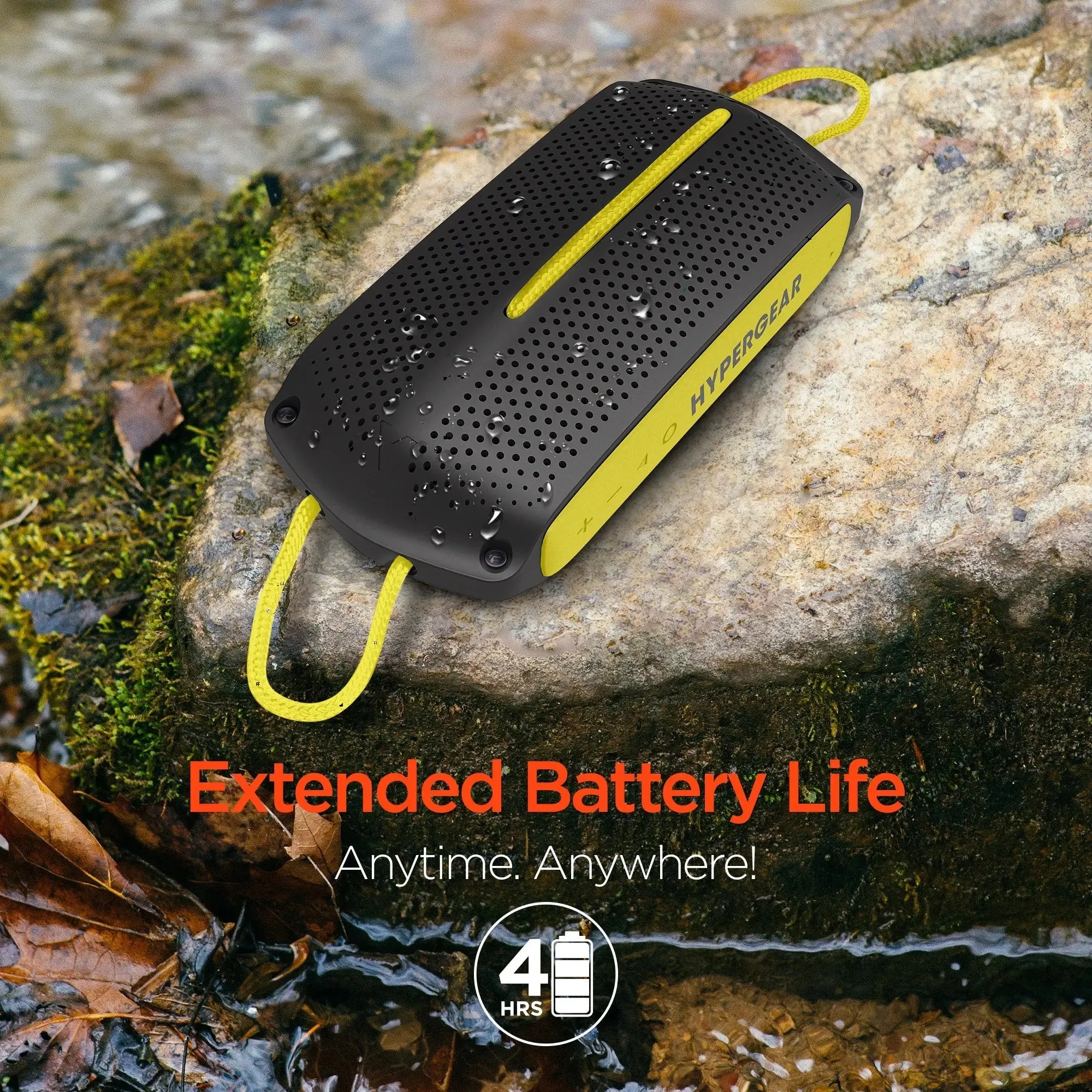 HyperGear Wave Water Resistant Wireless Speaker with Extended Battery -Water Resistant Speaker