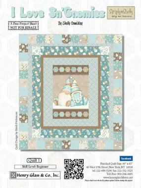 I Love Sn' Gnomies Flannel Quilt Kit