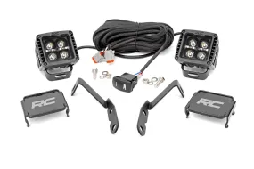 LED Light | Ditch Mount | 2&quot; Black Pair | White DRL | Chevy 1500 | 2007-2013